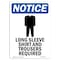 Signmission OSHA, Long Sleeve Shirt, 14in X 10in Rigid Plastic, 10" W, 14" H, Portrait, OS-NS-P-1014-V-14041 OS-NS-P-1014-V-14041 - alternate 1